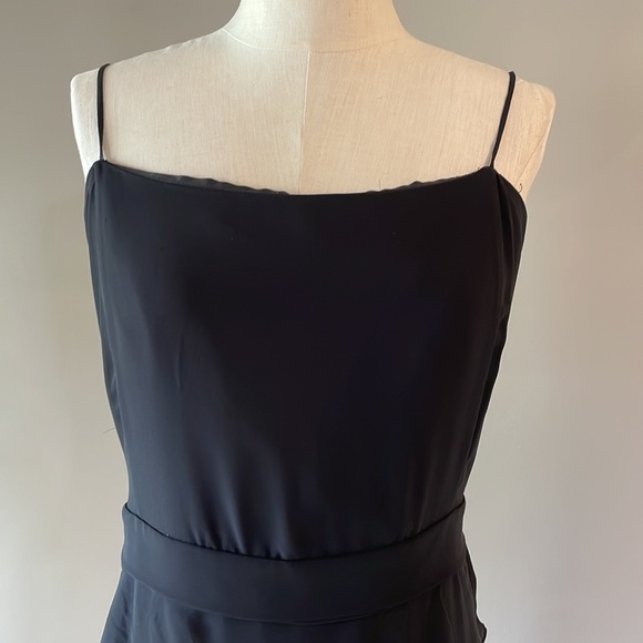 COVINGTON cocktail / evening tiered ruffle chiffon sheath dress thin straps 10 - Picture 2 of 14